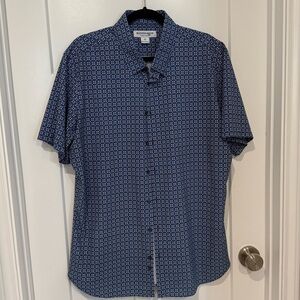 Mizzen+Main Blue Pattern Button Down Shirt